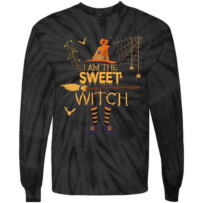 Im The Sweet Witch Matching Halloween Group Costume Tie-Dye Long Sleeve Shirt