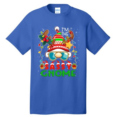 IM The Sassy Gnome Christmas Lights Costume Reindeer Gnome Gift Tall T-Shirt