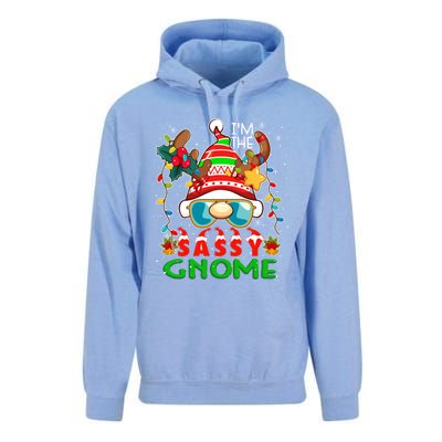 IM The Sassy Gnome Christmas Lights Costume Reindeer Gnome Gift Unisex Surf Hoodie