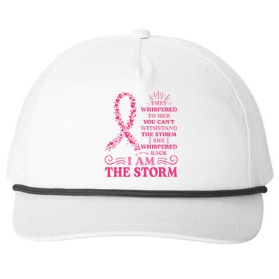 I'm The Storm Warrior Pink Ribbon  Breast Cancer Snapback Five-Panel Rope Hat