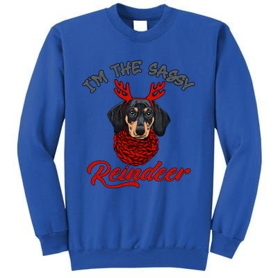 IM The Sassy Reindeer Dachshund Merry Christmas Pajamas Funny Gift Sweatshirt