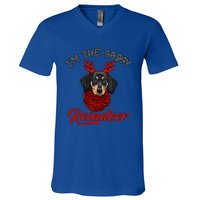 IM The Sassy Reindeer Dachshund Merry Christmas Pajamas Funny Gift V-Neck T-Shirt