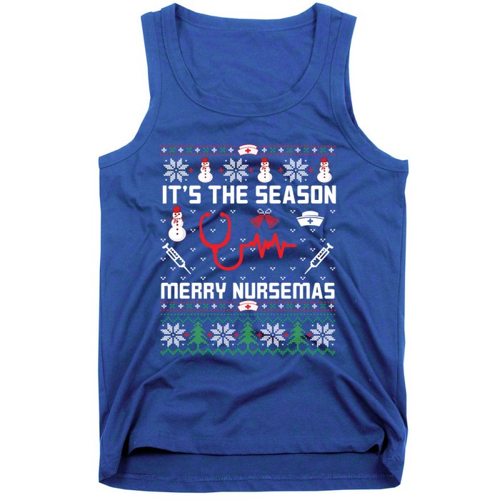 ItS The Season Merry Nursemas Winter Vibes Christmas Great Gift Tank Top