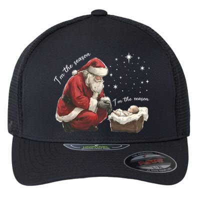 IM The Season IM The Reason Jesus Christian Christmas Gift Flexfit Unipanel Trucker Cap