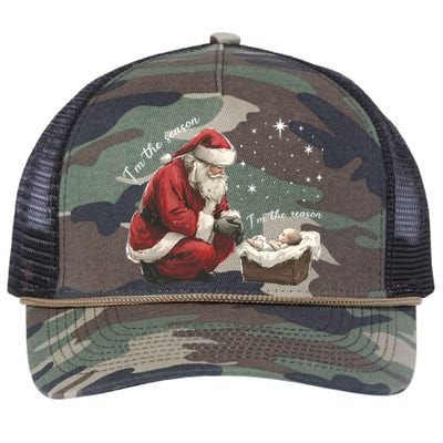 IM The Season IM The Reason Jesus Christian Christmas Gift Retro Rope Trucker Hat Cap