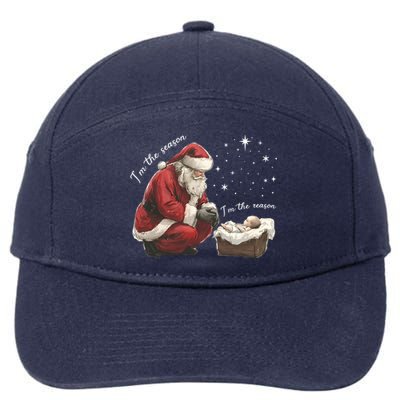 IM The Season IM The Reason Jesus Christian Christmas Gift 7-Panel Snapback Hat