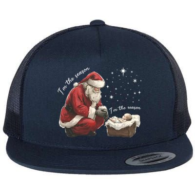 IM The Season IM The Reason Jesus Christian Christmas Gift Flat Bill Trucker Hat