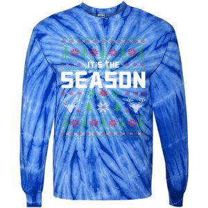 ItS The Season Reindeer Holiday Winter Vibes Christmas Meaningful Gift Tie-Dye Long Sleeve Shirt