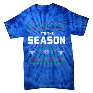 ItS The Season Reindeer Holiday Winter Vibes Christmas Meaningful Gift Tie-Dye T-Shirt