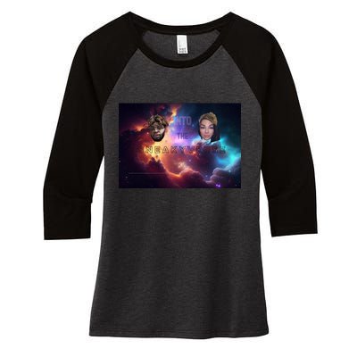 Into The Sneakyverse Women's Tri-Blend 3/4-Sleeve Raglan Shirt