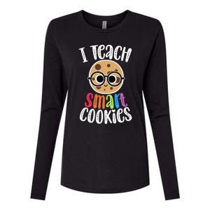 I Teach Smart Cookies Funny Cute Back To School Teacher Gift Womens Cotton Relaxed Long Sleeve T-Shirt