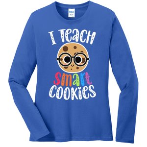 I Teach Smart Cookies Funny Cute Back To School Teacher Gift Ladies Long Sleeve Shirt