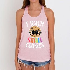 I Teach Smart Cookies Funny Cute Back To School Teacher Gift Women's Knotted Racerback Tank