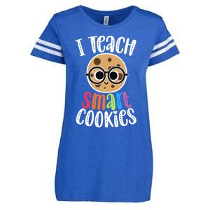 I Teach Smart Cookies Funny Cute Back To School Teacher Gift Enza Ladies Jersey Football T-Shirt