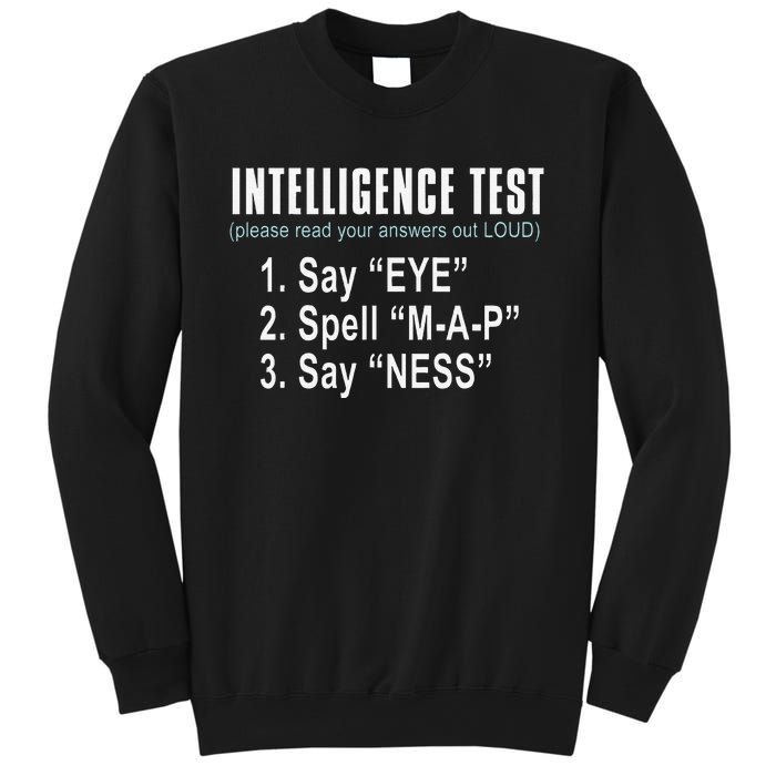 Intelligence Test Say Eye M A P Ness Funny Dad Joke Sweatshirt