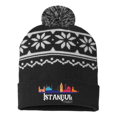 Istanbul Turkey Souvenir USA-Made Snowflake Beanie