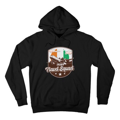 Ivory Travel Squad Adventure Airplane Travel Ivory Coast Hoodie