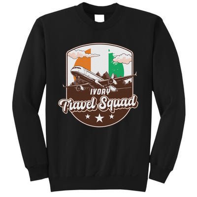 Ivory Travel Squad Adventure Airplane Travel Ivory Coast Sweatshirt