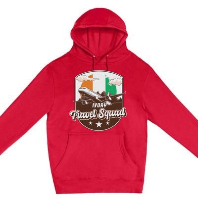 Ivory Travel Squad Adventure Airplane Travel Ivory Coast Premium Pullover Hoodie