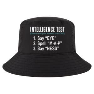 Intelligence Test Say Eye M A P Ness Funny Dad Joke Cool Comfort Performance Bucket Hat