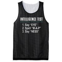 Intelligence Test Say Eye M A P Ness Funny Dad Joke Mesh Reversible Basketball Jersey Tank