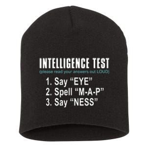 Intelligence Test Say Eye M A P Ness Funny Dad Joke Short Acrylic Beanie