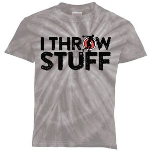 I Throw Stuff Shot Put Athlete Throwing Discus Track Field Kids Tie-Dye T-Shirt