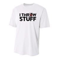 I Throw Stuff Shot Put Athlete Throwing Discus Track Field Youth Performance Sprint T-Shirt