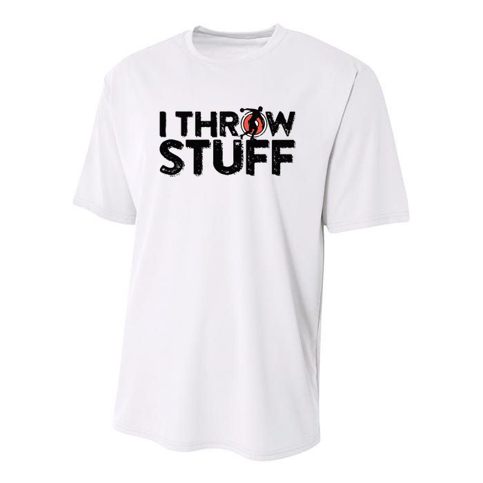 I Throw Stuff Shot Put Athlete Throwing Discus Track Field Youth Performance Sprint T-Shirt