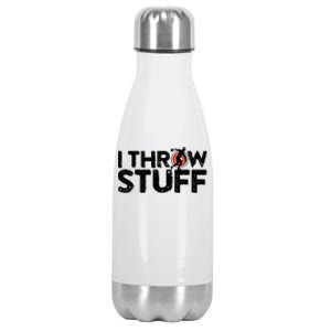 I Throw Stuff Shot Put Athlete Throwing Discus Track Field Stainless Steel Insulated Water Bottle