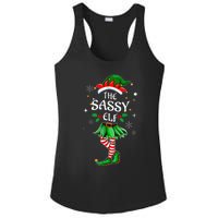 I'm The Sassy Elf Cute Family Christmas Matching  Ladies PosiCharge Competitor Racerback Tank