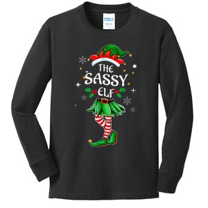 I'm The Sassy Elf Cute Family Christmas Matching  Kids Long Sleeve Shirt