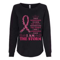 Im The Storm Warrior Pink Ribbon Women Breast Cancer Womens California Wash Sweatshirt