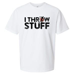 I Throw Stuff Shot Put Athlete Throwing Discus Track Field Sueded Cloud Jersey T-Shirt