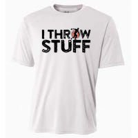 I Throw Stuff Shot Put Athlete Throwing Discus Track Field Cooling Performance Crew T-Shirt