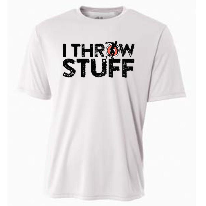 I Throw Stuff Shot Put Athlete Throwing Discus Track Field Cooling Performance Crew T-Shirt