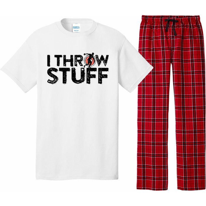 I Throw Stuff Shot Put Athlete Throwing Discus Track Field Pajama Set