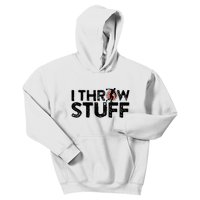 I Throw Stuff Shot Put Athlete Throwing Discus Track Field Kids Hoodie