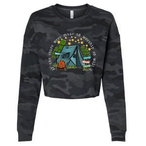 If The Stars Were Made To Worship So Will I Camping Cropped Pullover Crew