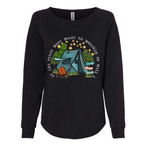 If The Stars Were Made To Worship So Will I Camping Womens California Wash Sweatshirt