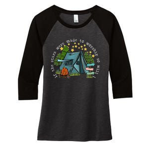 If The Stars Were Made To Worship So Will I Camping Women's Tri-Blend 3/4-Sleeve Raglan Shirt