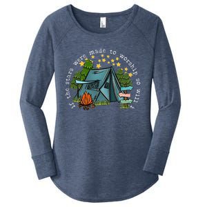 If The Stars Were Made To Worship So Will I Camping Women's Perfect Tri Tunic Long Sleeve Shirt