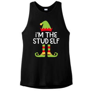 IM The Stud Elf Matching Christmas Elf Ladies PosiCharge Tri-Blend Wicking Tank