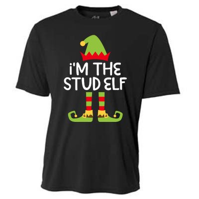 IM The Stud Elf Matching Christmas Elf Cooling Performance Crew T-Shirt