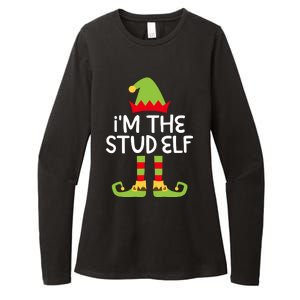 IM The Stud Elf Matching Christmas Elf Womens CVC Long Sleeve Shirt