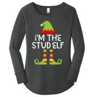 IM The Stud Elf Matching Christmas Elf Women's Perfect Tri Tunic Long Sleeve Shirt