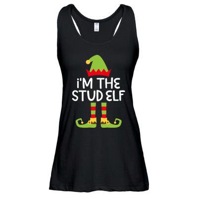 IM The Stud Elf Matching Christmas Elf Ladies Essential Flowy Tank