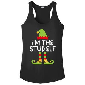 IM The Stud Elf Matching Christmas Elf Ladies PosiCharge Competitor Racerback Tank