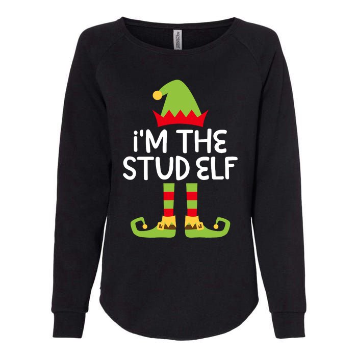 IM The Stud Elf Matching Christmas Elf Womens California Wash Sweatshirt