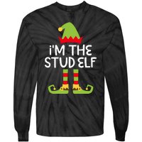 IM The Stud Elf Matching Christmas Elf Tie-Dye Long Sleeve Shirt